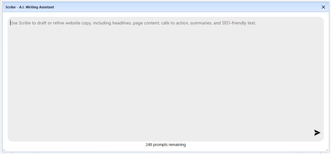 Scribe A.I. Writing Assistant chat window