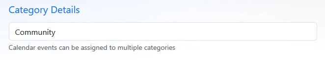 Category name field