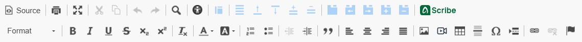 Content Editor ribbon showing common editing tools