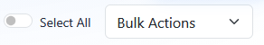 Select All control and Bulk Actions dropdown in the Menu Manager