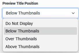 Preview Title Position options
