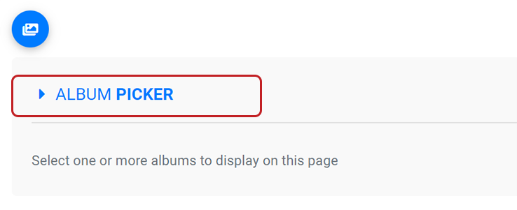 An image detailing selecting album picker in cms7